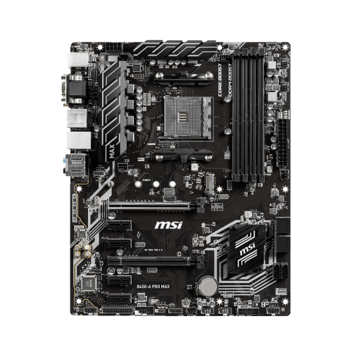 MSI PRO B450-A PRO MAX AM4 AMD B450 SATA 6Gb/s ATX AMD Motherboard w/ Core Boost, DDR4 Boost, Turbo M.2