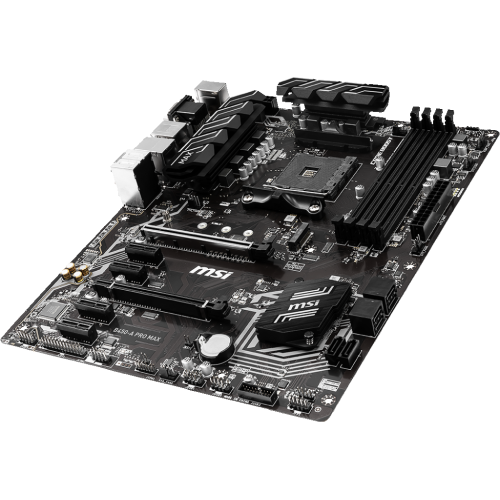 MSI PRO B450-A PRO MAX AM4 AMD B450 SATA 6Gb/s ATX AMD Motherboard w/ Core Boost, DDR4 Boost, Turbo M.2