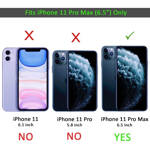 navor Detachable Magnetic Wallet Case Compatible for iPhone 11 Pro Max [6.5 inch] [Vajio Series] - Red