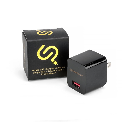 PrimeCables Universal USB Wall Charger Single port, 5V/2.4A Travel Charger