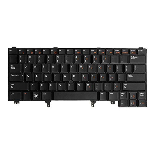 LaptopKing Replacement Keyboard for Dell Latitude Series E6320 E6330 E6420 E6430 E6440 E5420 E5430 Laptops Black US Layout