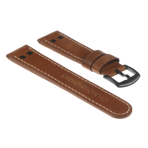 DASSARI  Vintage Leather Pilot Watch Band Strap for Samsung Galaxy Watch - 20MM - for 42MM Galaxy Watch - In Tan