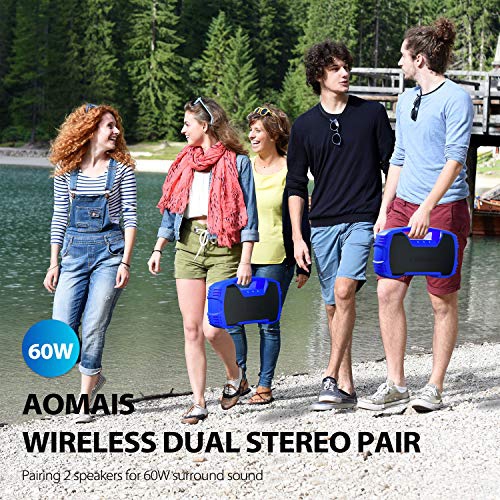 Black Aomais Go Bluetooth Speakers Portable Indoor丨outdoor 30w Full Volume Wireless Stereo Pairing Speaker Ipx7 Waterproof Booming Bass With Power Bank Durable For Pool Party Beach Camping Hiking Mimbarschool Com Ng