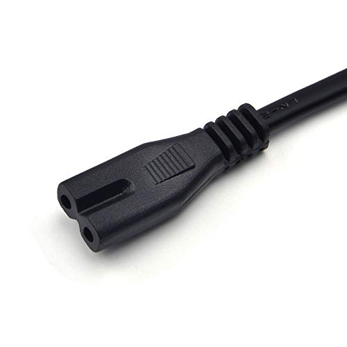Bestland 2-Slot Power Cord 2 Prong AC Wall Cable for LED LCD TV, HP Dell Samsung Sony Acer Toshiba Laptop Charger,