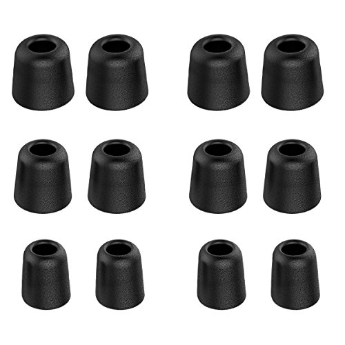 New Bee Super Soft Foam Earphone Tips Replacement Earbud Tips Premium Memory Foam Earbuds Sound Blocking Black