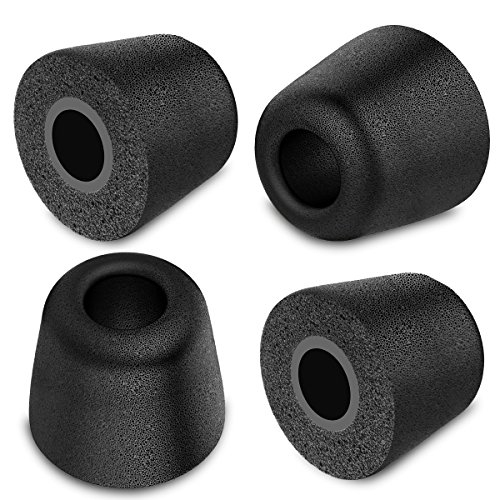 New Bee Super Soft Comfortable Foam Earphone Tips Replacement Earbud Tips Premium Memory Foam Earbuds Black