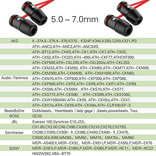 New Bee Super Soft Comfortable Foam Earphone Tips Replacement Earbud Tips Premium Memory Foam Earbuds Black