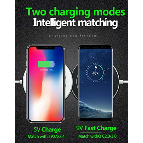 No AC Adapter Wireless Charger Landi EnergyPad Wireless Charging for Pad Compatible with iPhone Xs Max//XS//XR//X//8//8 Plus Samsung Galaxy Note9//S9//S9 Plus//S8//S8 Plus// Note8//S7