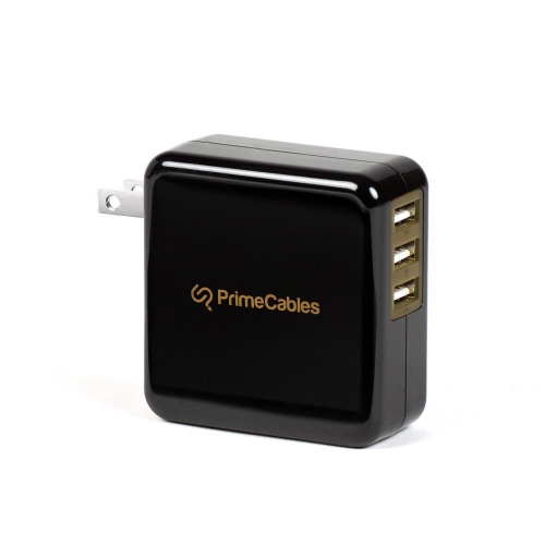 PrimeCables® 4.4A 3-Port USB Portable Wall Power Adapter Charger for Smartphone & Tablets