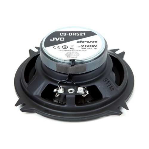 JVC CS-DR521 5-1/4" 2-Way Coaxial Stereo Speakers 260W, For Car, Black