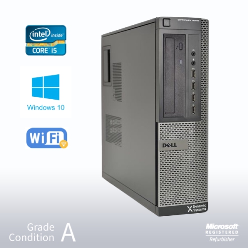 Refurbished - DELL Optiplex 9010 Desktop, Intel i5 3470 3.2GHz/12GB /NEW 480GB SSD/ DVD/ Win10 Pro/Fast AC 600 WiFi USB