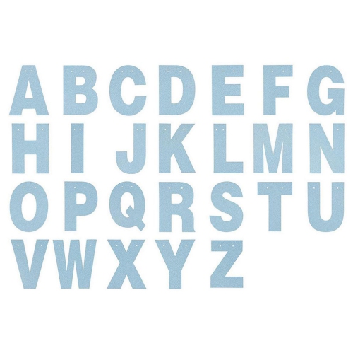 Party Decoration Supplies Numbers 125-Piece Customizable Banner Letters and Symbols Blue Glitter DIY Letter Banner Make Your Own Banner for Birthdays and Weddings Custom Banner Kit