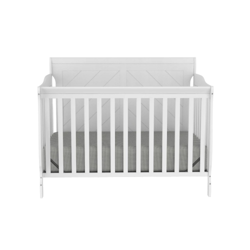 Lauren Solid wood 4 in 1 Convertible crib - White
