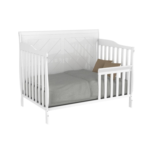 Lauren Solid wood 4 in 1 Convertible crib - White