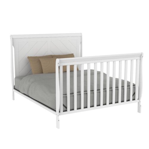 Lauren Solid wood 4 in 1 Convertible crib - White