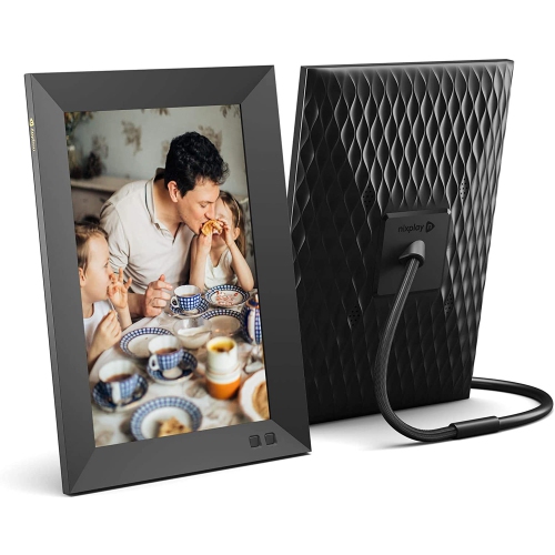 Digital Picture Frames 14 Inch LED Digital Photo Frame 16:9 HD Digital Photo Frame Display Video Music for Daily Life Support SD Memory Card Share Moments Instantly Color : Black, Size : 14 inch 