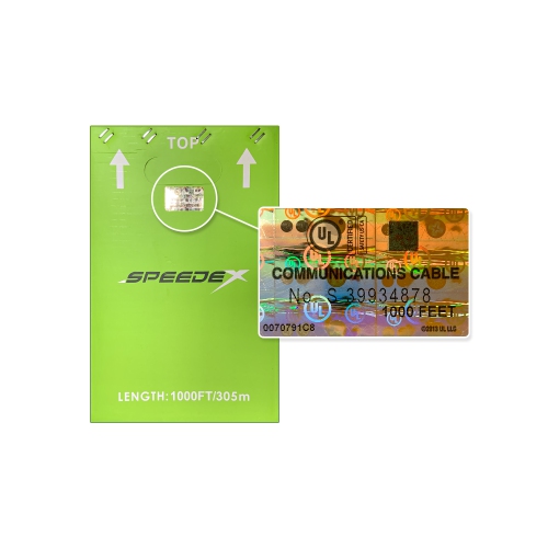 Speedex CAT5e CMR/FT4(350 Mhz) 1000Ft Network Cable, Blue