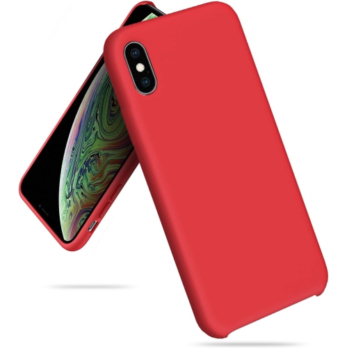 TUDIA iPhone Xs Max Case Soft Silicone Back Cover - Red