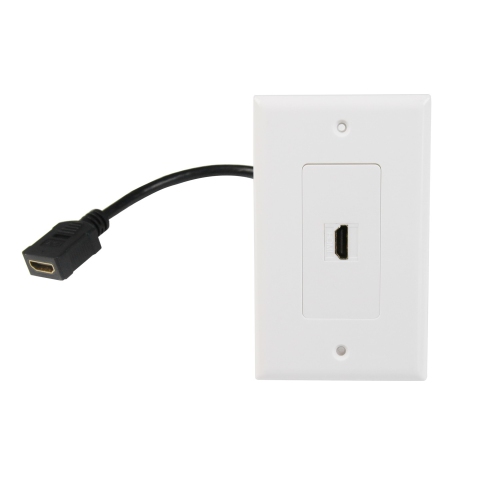 Premium HDMI 2.0 Wall Plate with Female to Female HDMI Extension Cable