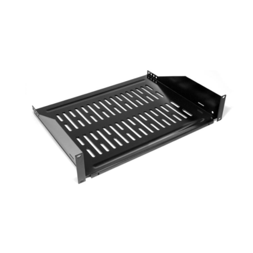 SyncSystem SSYS-S2UV Universal Rack Shelf-Vented 2U-14'' For Server Cabinet, Black