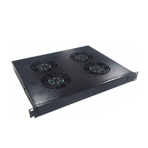 SyncSystem SSYS-CF-04-1U Ventilateur pour Racks / 4 Ventilateurs 1U, Noir