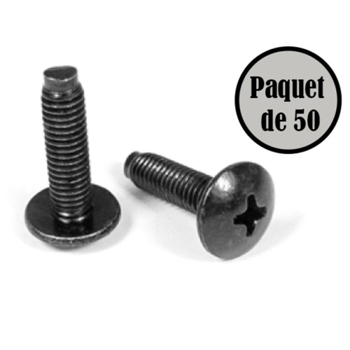 SyncSystem SSYS-1032-50 Screws for AV Rack/ Server Cabinet, 50-Pack, Black