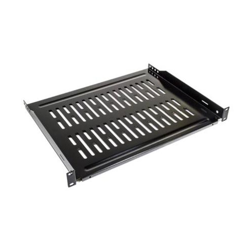 SyncSystem SSYS-S1UV Universal Rack Shelf-Vented 1U-14'' for Server Cabinet, Black