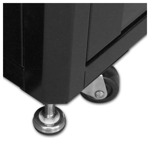 SyncSystem SSYS-RACK-21 21U Server/ AV Rack Cabinet with Glass Front Door, Black