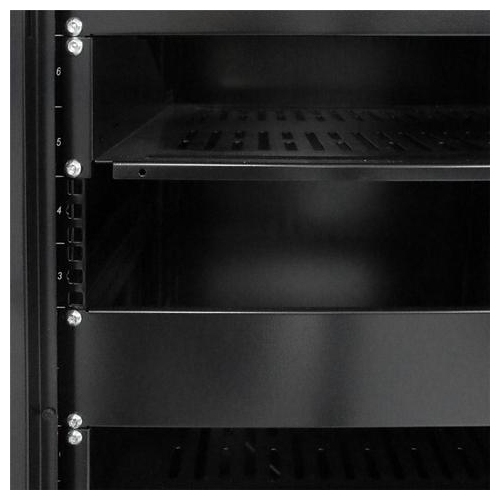 SyncSystem SSYS-RACK-21 21U Server/ AV Rack Cabinet with Glass Front Door, Black