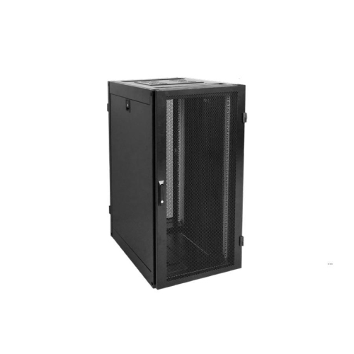 SyncSystem SSYS-RACK-24-SV Cabinet de Serveur 24U avec Porte Grillagée, Entièrement Assemblé, Noir