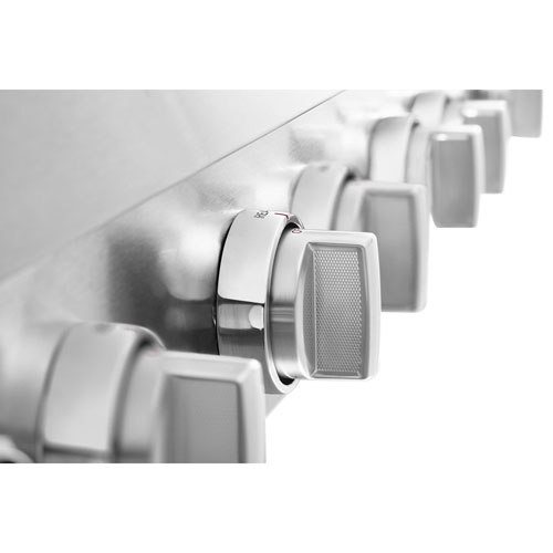 Surface de cuisson au gaz de style commercial de 48 po de KitchenAid - Acier inoxydable