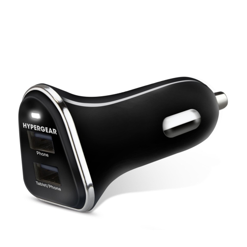 HyperGear 17W Black Dual USB CLA Car Charger