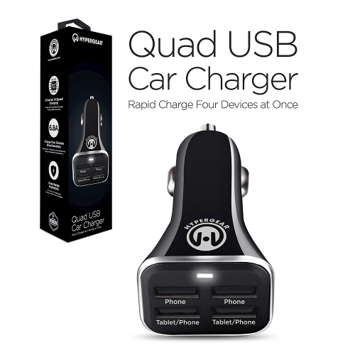 Hypergear Quad USB 6.8A Car Charger