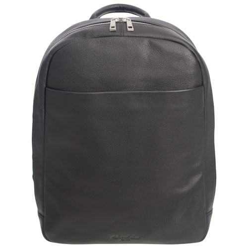 Club Rochelier Leather Business Backpack - Black