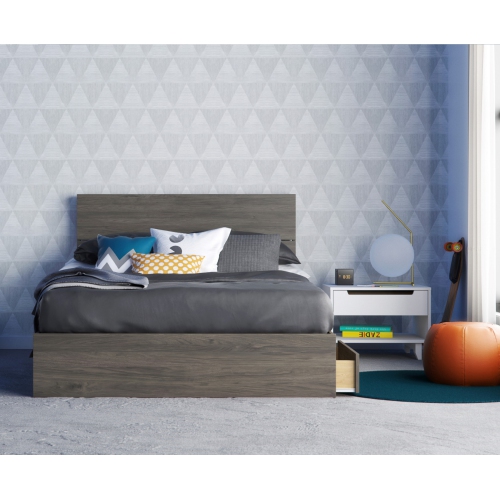 Aspen 3 Piece Full Size Bedroom Set Bark Grey And White Best