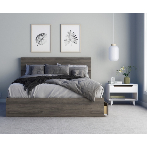 Aspen 3 Piece Queen Size Bedroom Set Bark Grey And White Best