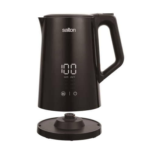 Salton JK1956 Insulated Digital Kettle, Temperature Controlled, Cordless,1.5L, Black