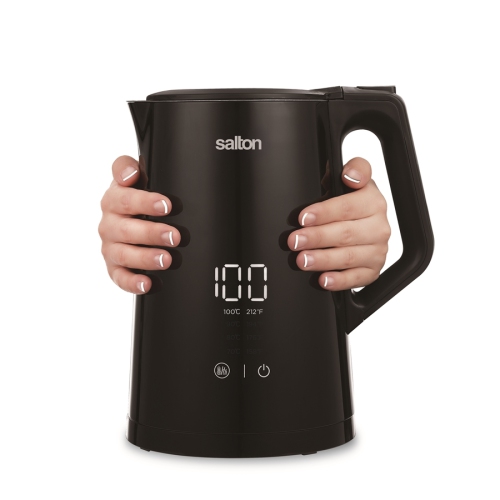 Salton JK1956 Insulated Digital Kettle, Temperature Controlled, Cordless,1.5L, Black