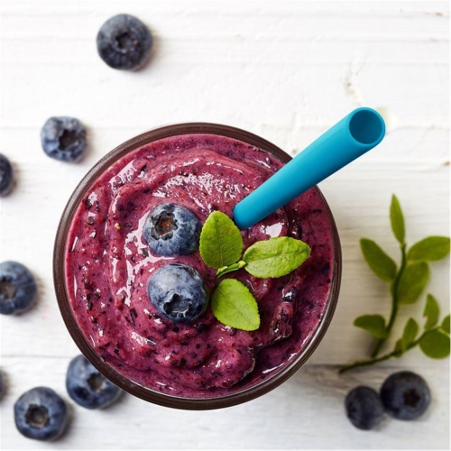 Starfrit 092849-006-0000 Reusable Silicone Straws, 4-Pack