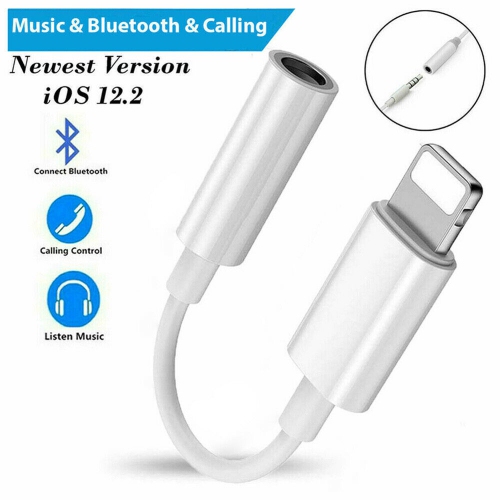 CABLESHARK) iPhone COMPATIBLE X XS Max AUX Adapter Bluetooth Jack