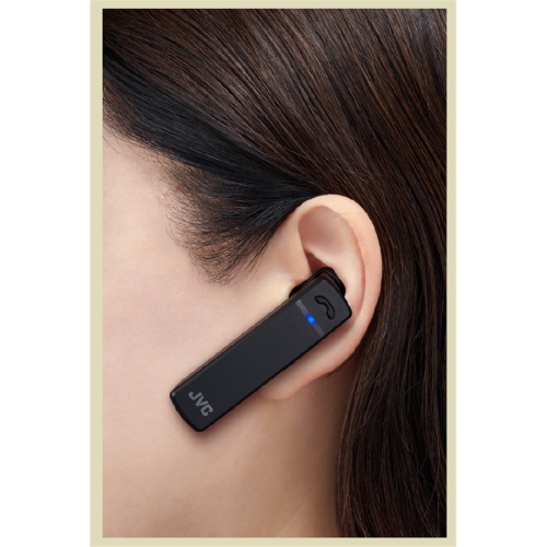 JVC HA-C300 One-Piece Bluetooth Rechargeable Long-Life Earpiece, HD Voice Compatible, Black