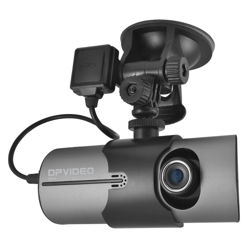 Caméra de tableau de bord double DP Audio DVR140 avec GPS, écran ACL de 2,7  po, microphone et haut-parleur intégrés