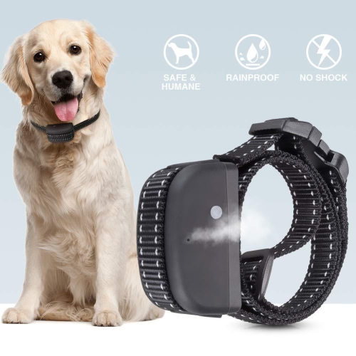Collier anti-aboiement [version améliorée], collier anti-aboiement, vaporisateur sécuritaire de citronnelle pour tous les chiens