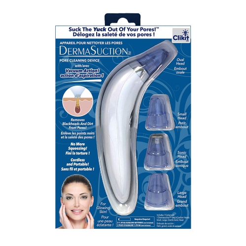 Appareil de nettoyage de pores DermaSuction avec action d’aspiration