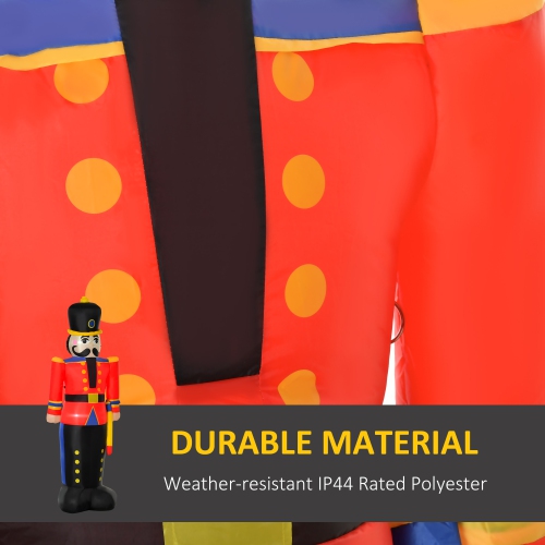 Décoration de jardin gonflable 6&nbsp;pi de HOMCOM avec décoration de Noël illuminée, soldat en peluche Nutcracker Toy LED, décoration de Noël