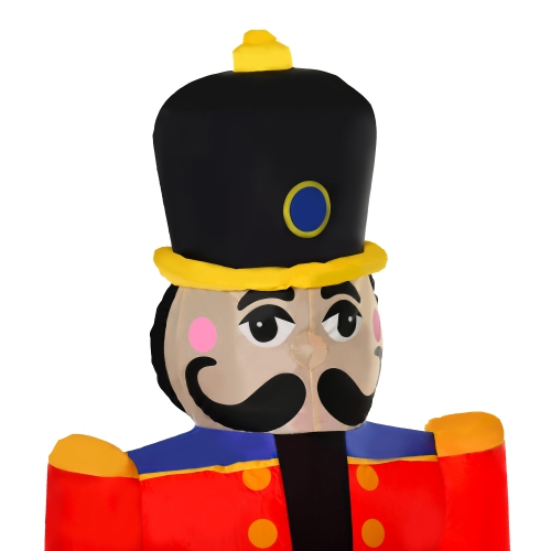 Décoration de jardin gonflable 6&nbsp;pi de HOMCOM avec décoration de Noël illuminée, soldat en peluche Nutcracker Toy LED, décoration de Noël