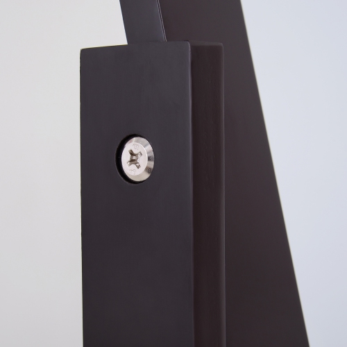 HOMCOM Full Length Mirror, Free Standing Full Body Mirror with Rectangular Frame, Adjustable Angle for Dressing Room, Bedroom, Living Room, Dark Brown