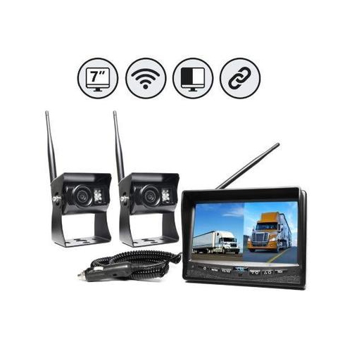 REAR VIEW SAFETY  7" Cw Monitor 2 X Backup Cameras Rvs-Mount