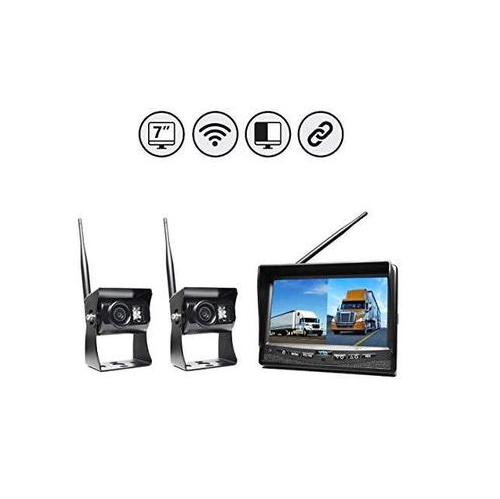 REAR VIEW SAFETY  7" Lw Monitor 2 X Backup Cameras Rvs-Mount