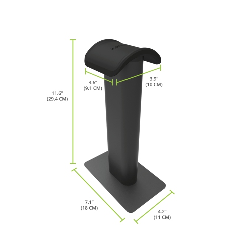 Kanto H2 Premium Universal Headphone Stand with Silicone Padding, Black